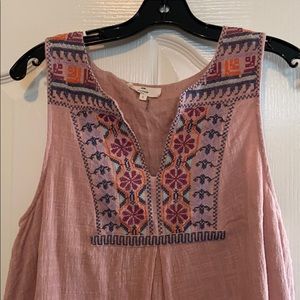 Pink Embroidered Dress